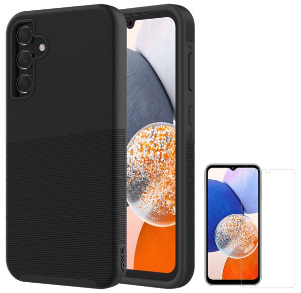 Axessorize AXS ProTech Plus Pack Phone Case and Screen Protector for Samsung Galaxy A15 - Black by Axessorize - Refurbished - Brand New condition - US$8.78