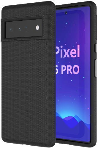 Axessorize PROTech Dual-Layered Anti-Shock Phone Case with Military-Grade Durability for Google Pixel 6 Pro - Black by Axessorize - Refurbished - Brand New condition - CA$45.99