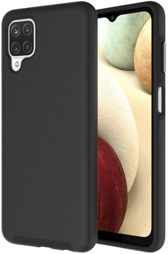 Axessorize PROTech Dual-Layered Anti-Shock Phone Case with Military-Grade Durability for Samsung Galaxy A12 - Black by Axessorize - Refurbished - Brand New condition - US$8.78