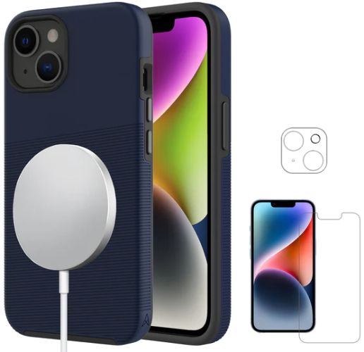 Axessorize PROTech Plus Compatible for Magsafe Phone Case & ARMORGlass 360 Pack for Apple iPhone 14 Plus - Astral Blue by Axessorize - Refurbished - Brand New condition - US$8.78