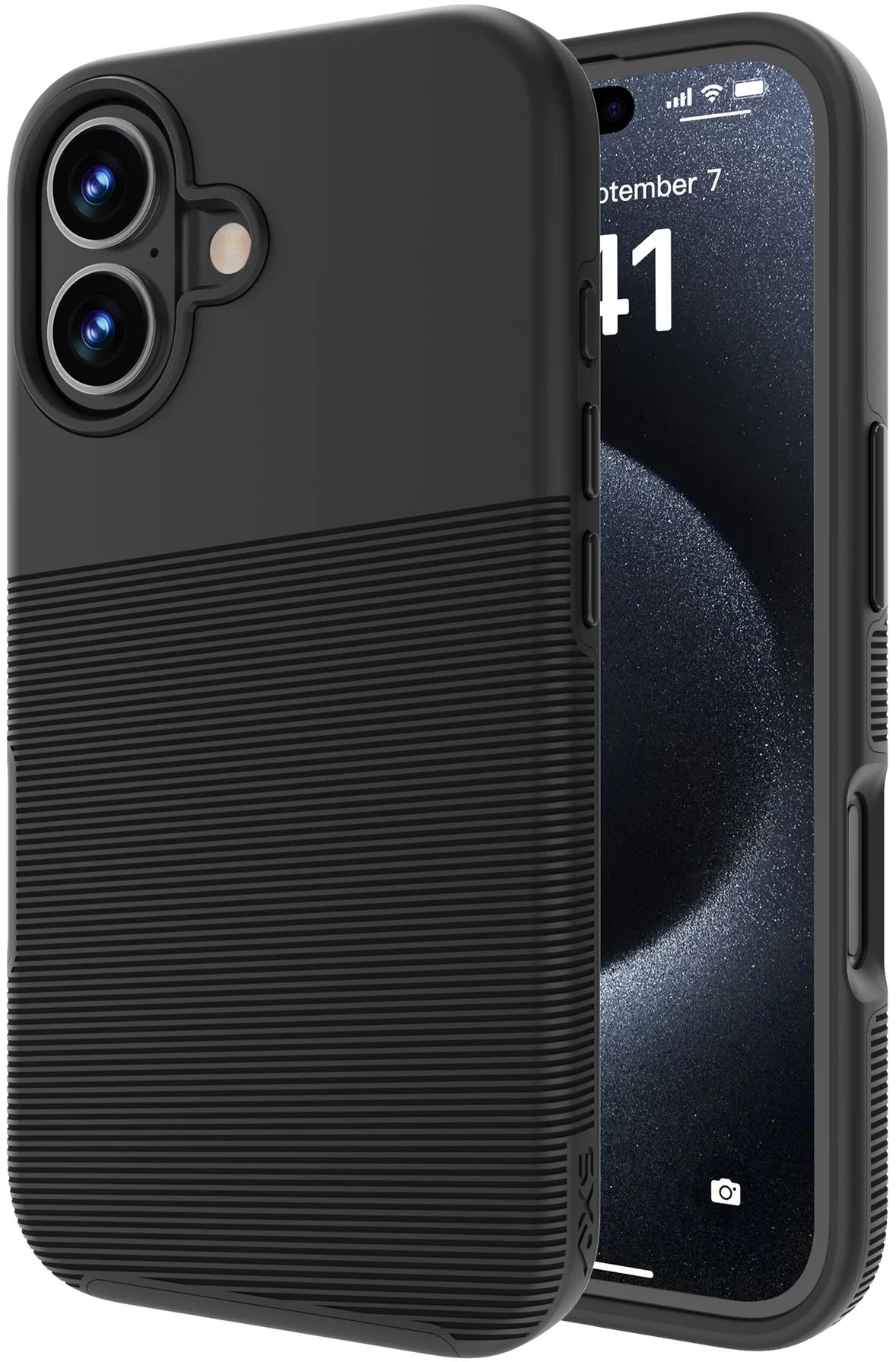 Axessorize Axessorize PROTech Plus Dual-Layered Anti-Shock Sleek Phone Case for iPhone 16 - Black by Axessorize - Refurbished - Very Good condition - Image 2