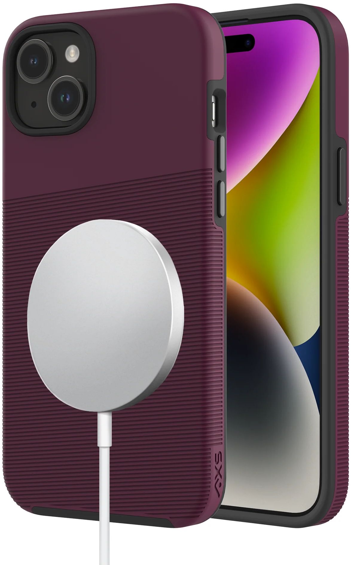 Axessorize Axessorize PROTech Plus MagSafe Compatible Sleek Dual-layered Anti-Shock Phone Case for iPhone 15 - Sangria by Axessorize - Image 2
