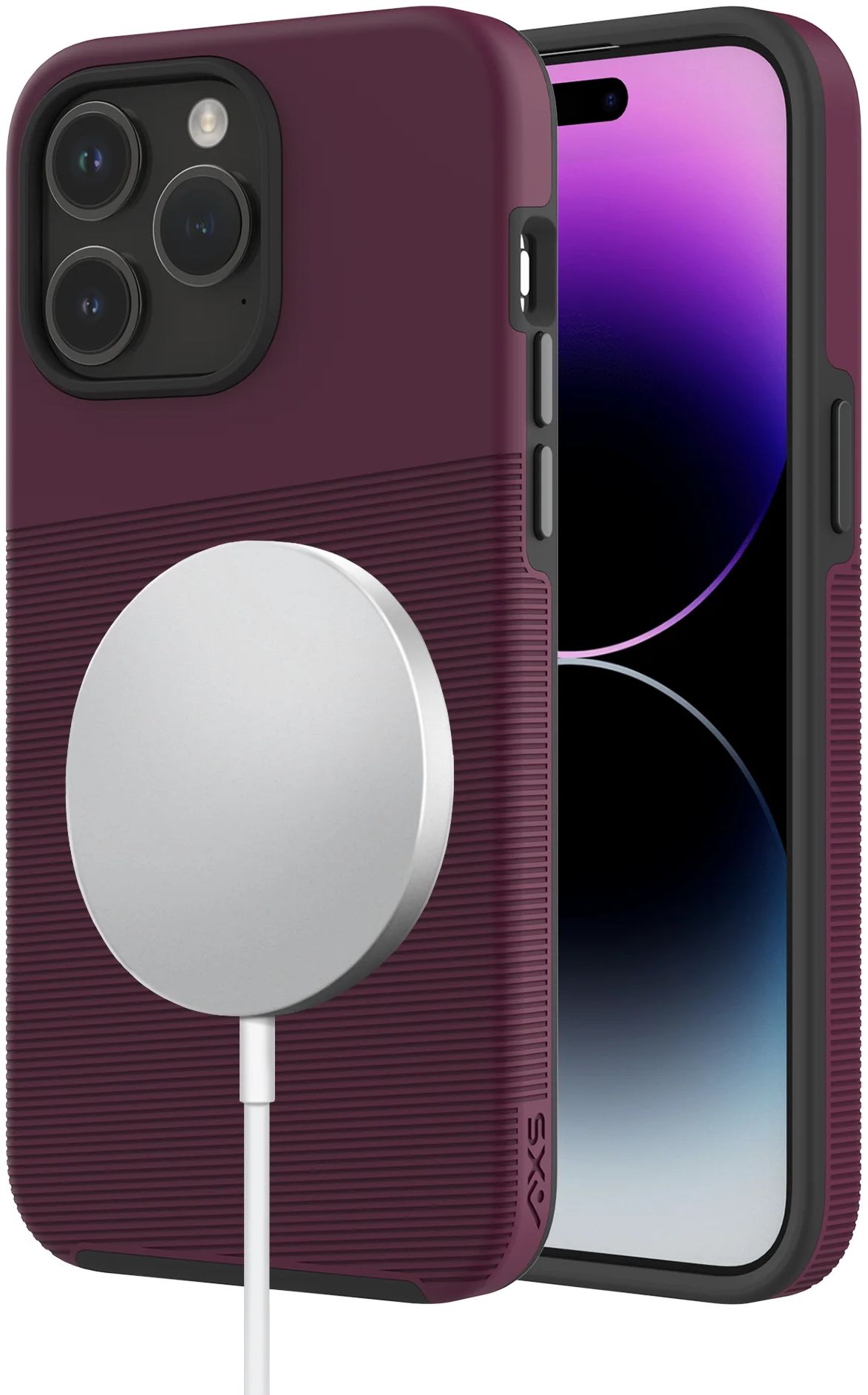 Axessorize Axessorize PROTech Plus MagSafe Compatible Sleek Dual-layered Anti-Shock Phone Case for iPhone 15 Pro Max - Sangria by Axessorize - Refurbished - Very Good condition - US$35.98