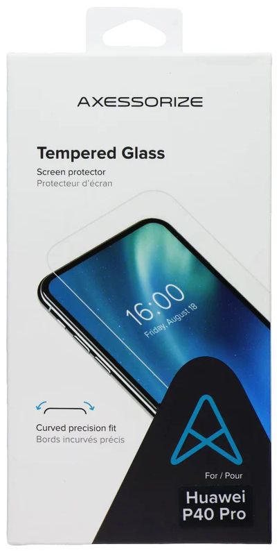 Axessorize Tempered Glass Screen Protector for Huawei P40 Pro - Clear by Axessorize - Refurbished - Brand New condition - US$8.78