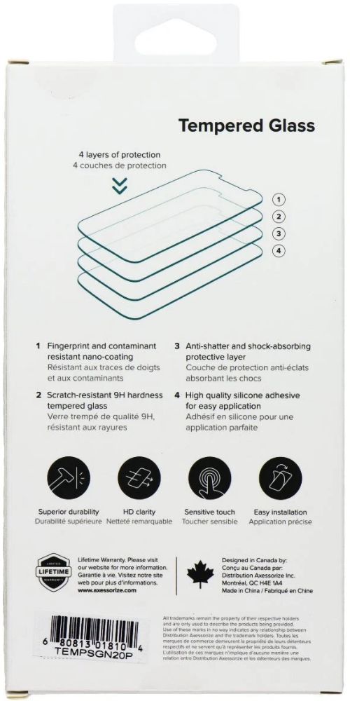 Axessorize Tempered Glass Screen Protector for Samsung Galaxy Note 20 Ultra - Clear by Axessorize - Refurbished - Brand New condition - Image 2