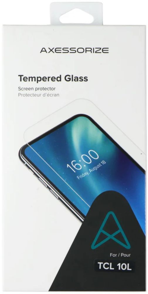 Axessorize Tempered Glass Screen Protector for TCL 10L - Clear by Axessorize - Refurbished - Brand New condition - US$8.78