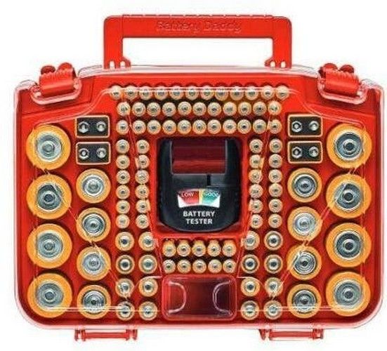 Battery Daddy Smart Battery Storage System with Built in Battery Tester - Red by Battery Daddy - Refurbished - Very Good condition - US$67.48
