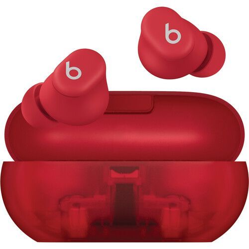 Beats by Dre Solo Buds True Wireless Bluetooth Earbuds - Transparent Red by Beats by Dre - Refurbished - Premium condition - US$71.48