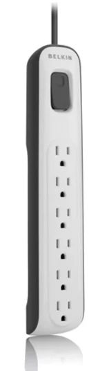 Belkin 6 Outlets 630 j Surge Suppressor 4ft - White by Belkin - Image 2