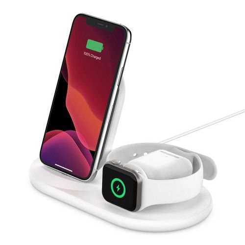 Belkin BoostCharge 3 in 1 Wireless Charger for Apple Devices - White by Belkin - Image 2