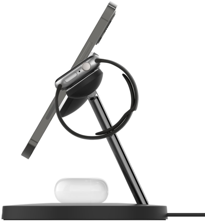 Belkin BoostCharge 3-in-1 Wireless Charger with MagSafe 15W - Black by Belkin - Image 3