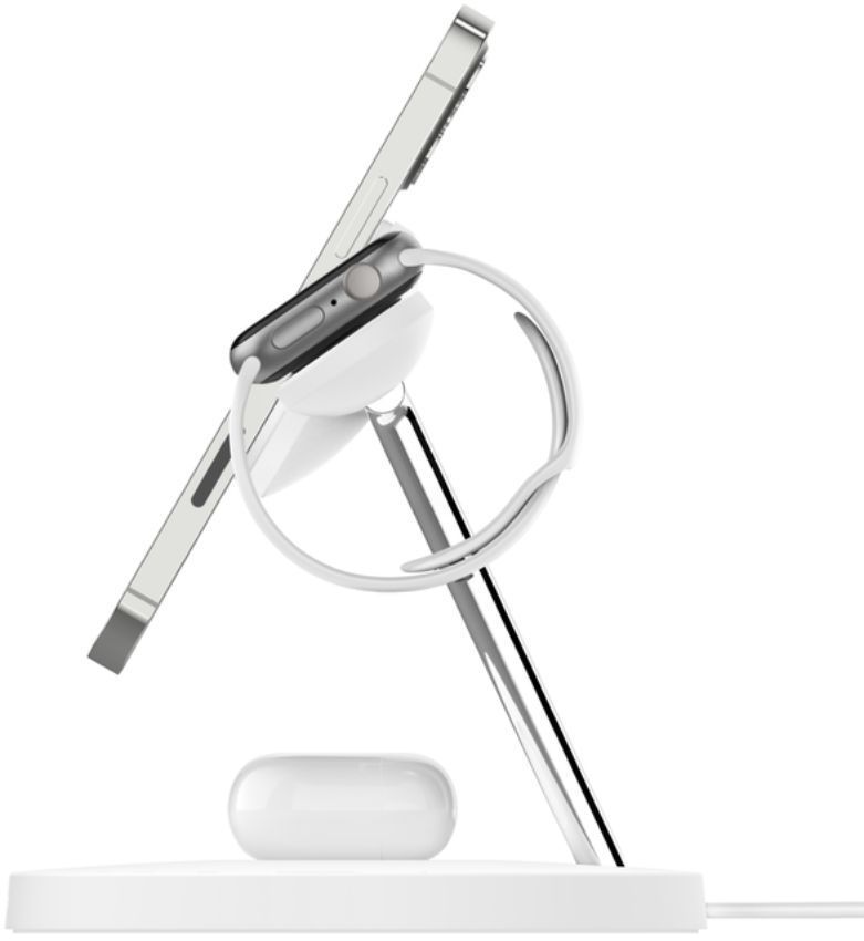 Belkin BoostCharge 3-in-1 Wireless Charger with MagSafe 15W - White by Belkin - Image 3