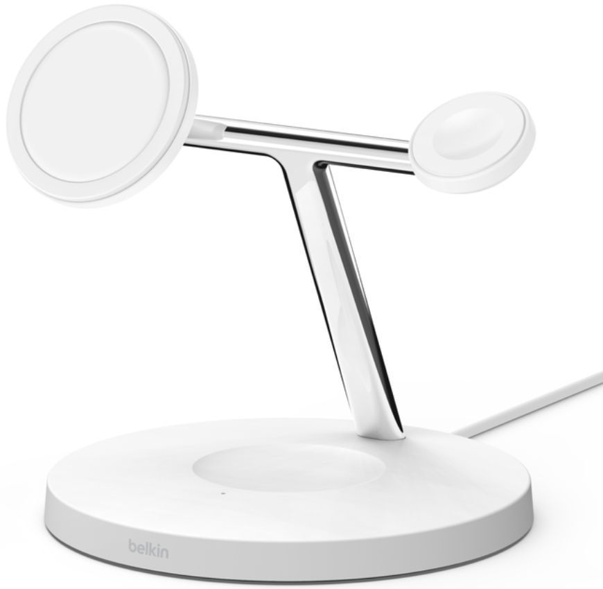 Belkin BoostCharge 3-in-1 Wireless Charger with MagSafe 15W - White by Belkin - Image 6
