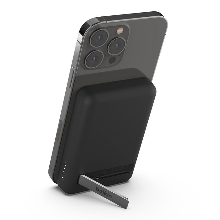Belkin BoostCharge Magnetic Wireless Power Bank 5K mAh + Stand - Black by Belkin - Refurbished - Brand New condition - US$38.98