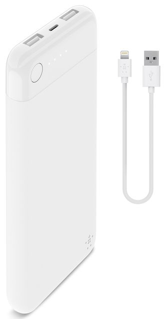 Belkin BoostCharge Power Bank 10K with Lightning Connector - White by Belkin - Refurbished - Very Good condition - CA$71.49