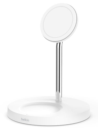 Belkin BOOST↑CHARGE PRO 2-in-1 Wireless Charger Stand with MagSafe 15W - White by Belkin - Image 2
