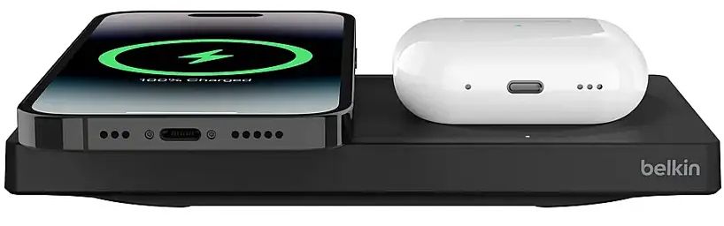 Belkin BoostCharge Pro 2-in-1 Wireless Charging Pad with MagSafe 15W - Black by Belkin - Image 2