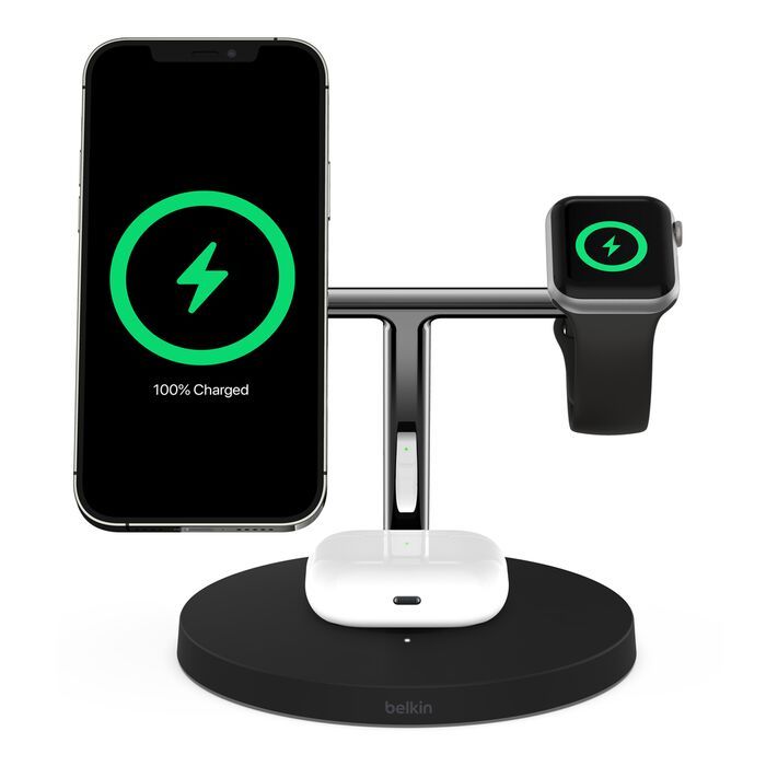 Belkin BoostCharge Pro 3-in-1 Magnetic 15W Charging Stand - Black by Belkin - Image 7