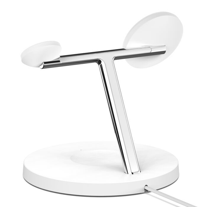 Belkin BoostCharge Pro 3-in-1 Magnetic 15W Charging Stand - White by Belkin - Refurbished - Very Good condition - Image 4