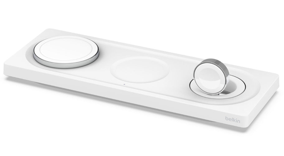 Belkin BOOSTCHARGE PRO 3-in-1 Wireless Charging Pad with MagSafe - White by Belkin - Refurbished - Brand New condition - Image 2