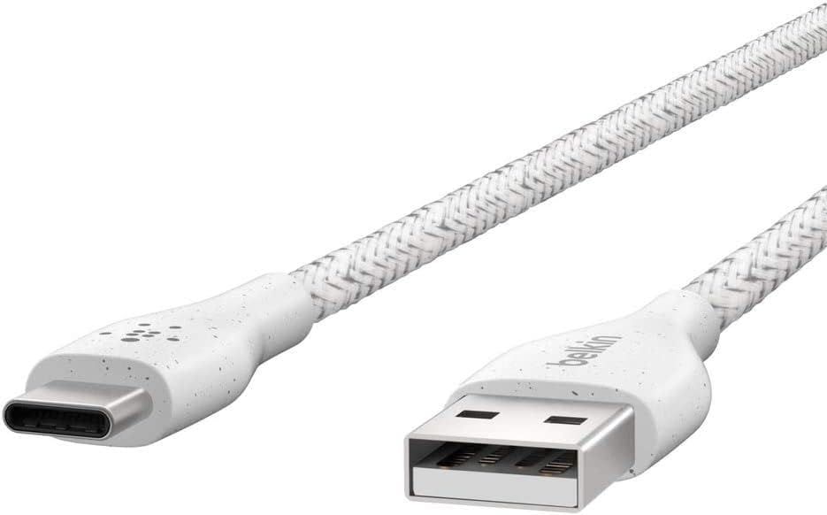 Belkin DuraTek Plus USB-A To USB-C Cable with 4ft Strap - White by Belkin - Refurbished - Good condition - Image 3