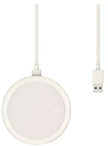 Belkin Signature Edition 10W Wireless Charge Pad - Silver/Cream by Belkin - Refurbished - Very Good condition - US$38.49