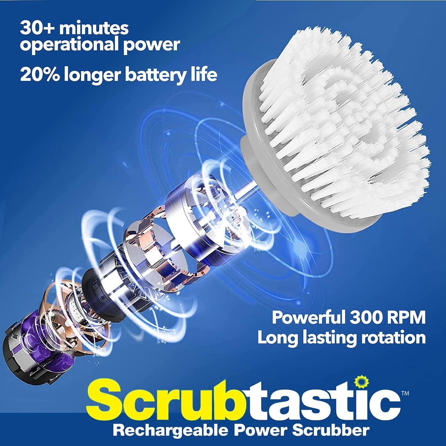 Bell + Howell Scrubtastic Max Spin Scrubber - White by Bell + Howell - Refurbished - Very Good condition - Image 2