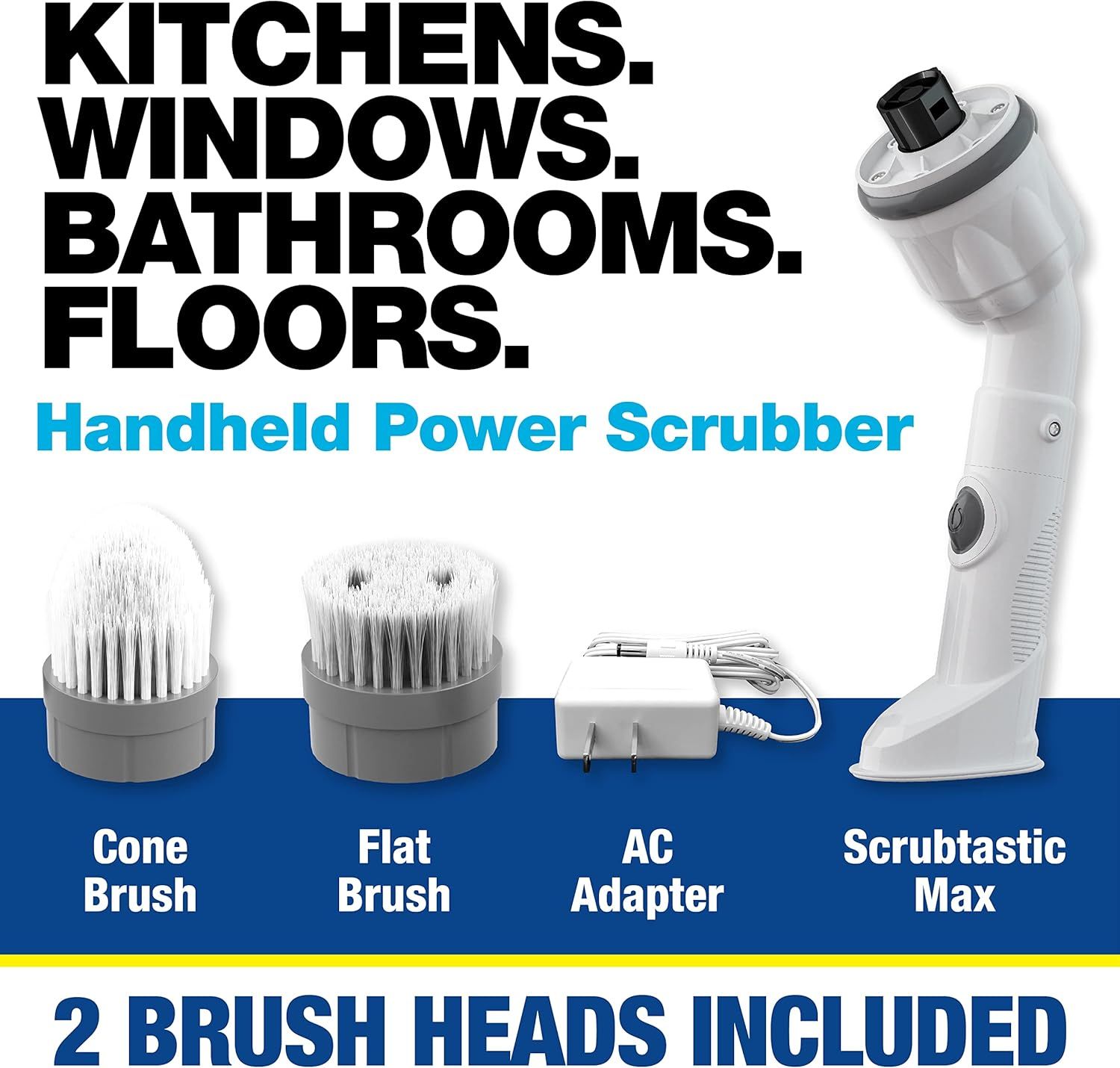 Bell + Howell Scrubtastic Max Spin Scrubber - White by Bell + Howell - Refurbished - Very Good condition - Image 3