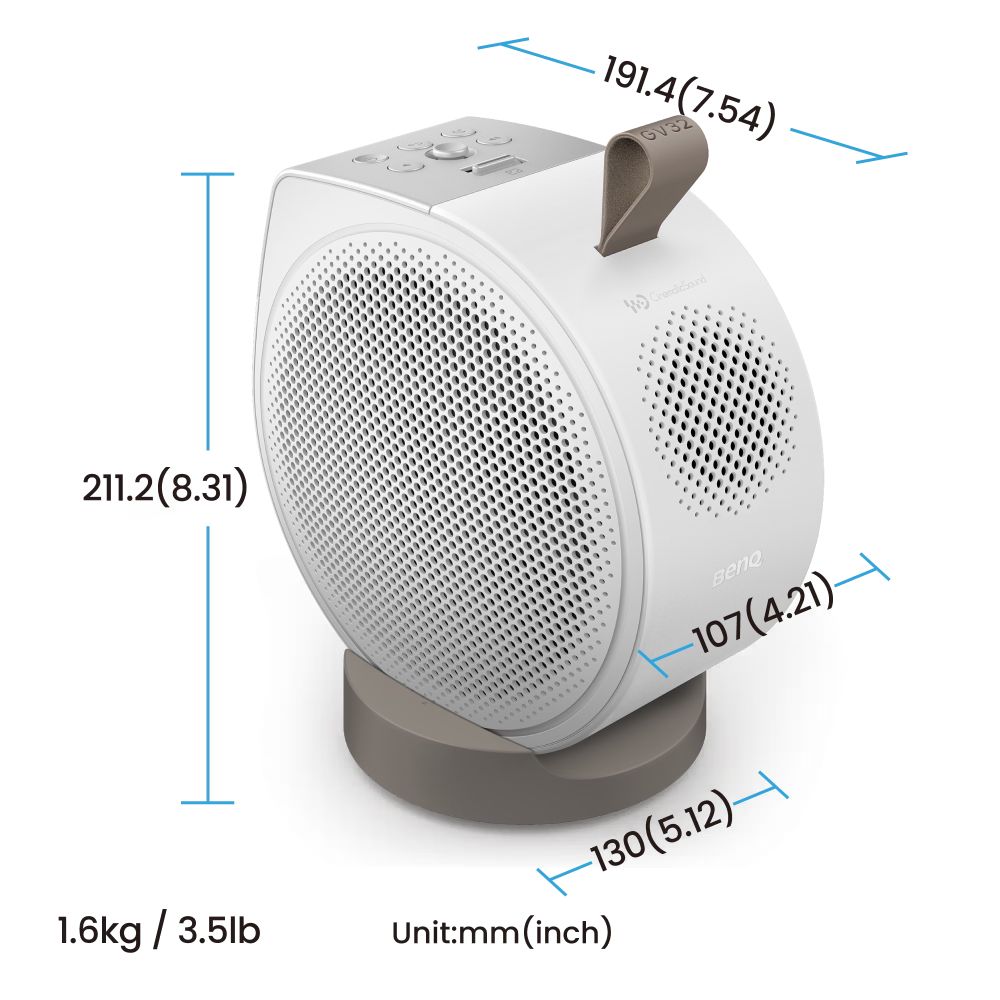 BenQ GV32 1080p 500lm BenQ Ceiling Projector - White by BenQ - Image 13