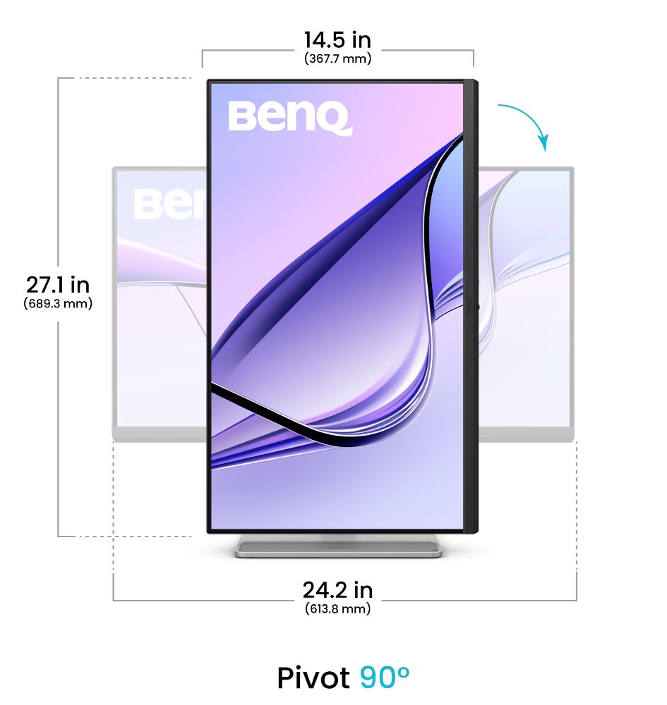 BenQ MA270UP 4K Glossy Monitor for MacBook User 27" - Silver - 27 Inch by BenQ - Image 5