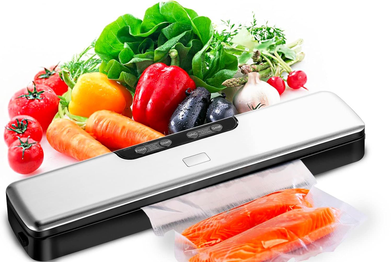 BEYUAM 5-in-1 Food Vacuum Sealer Machine - Silver by BEYUAM - Refurbished - Very Good condition - US$38.21
