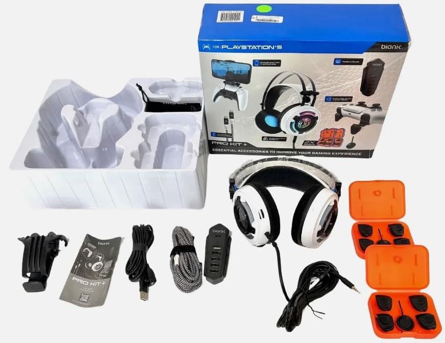 Bionik Pro Kit+ for PS5 PlayStation 5 With 2x Quickshot Pro - White by Bionik - Image 2