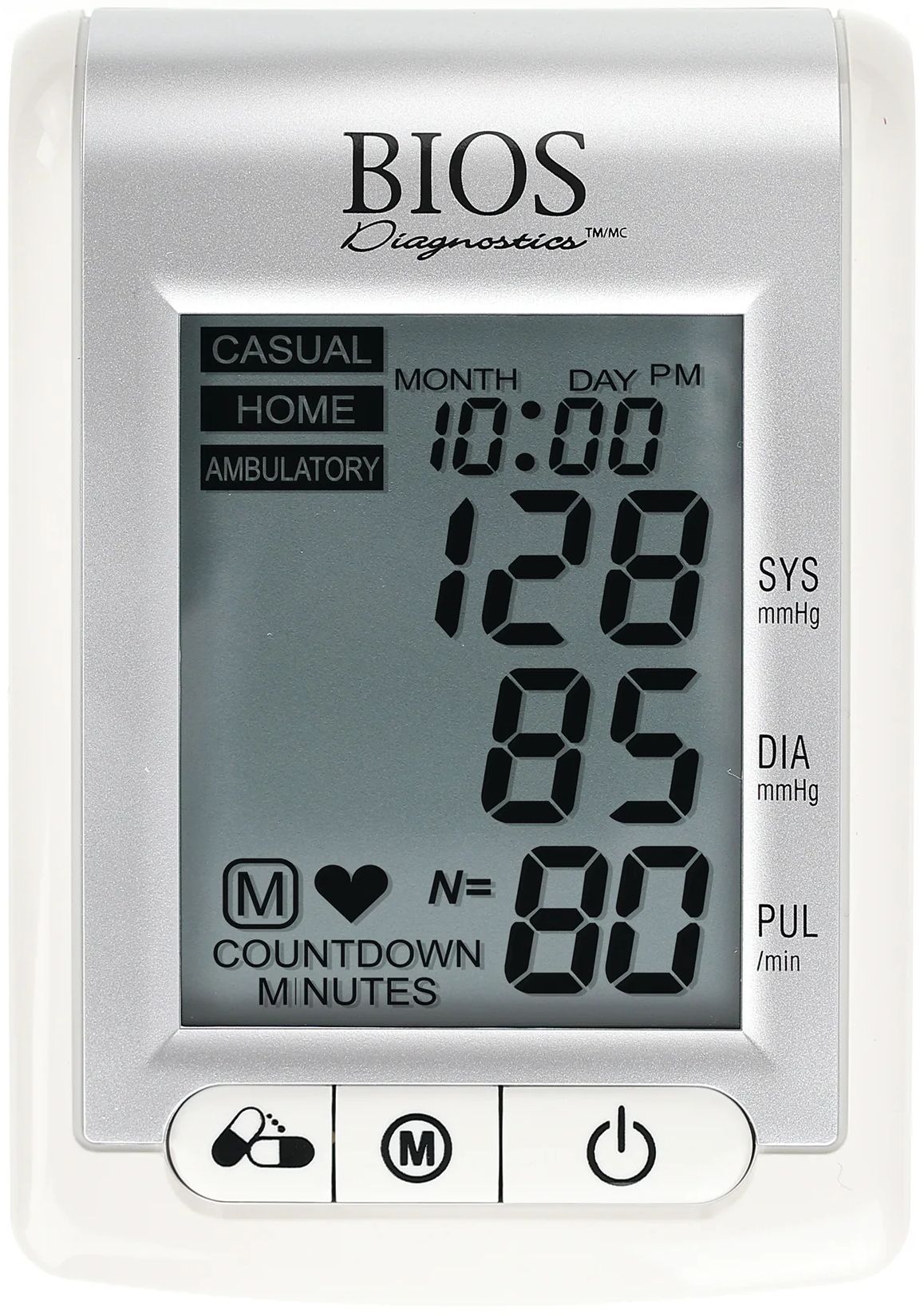 BIOS BD280 Diagnostics Ambulatory Blood Pressure Monitor - White/Silver by BIOS - Image 2