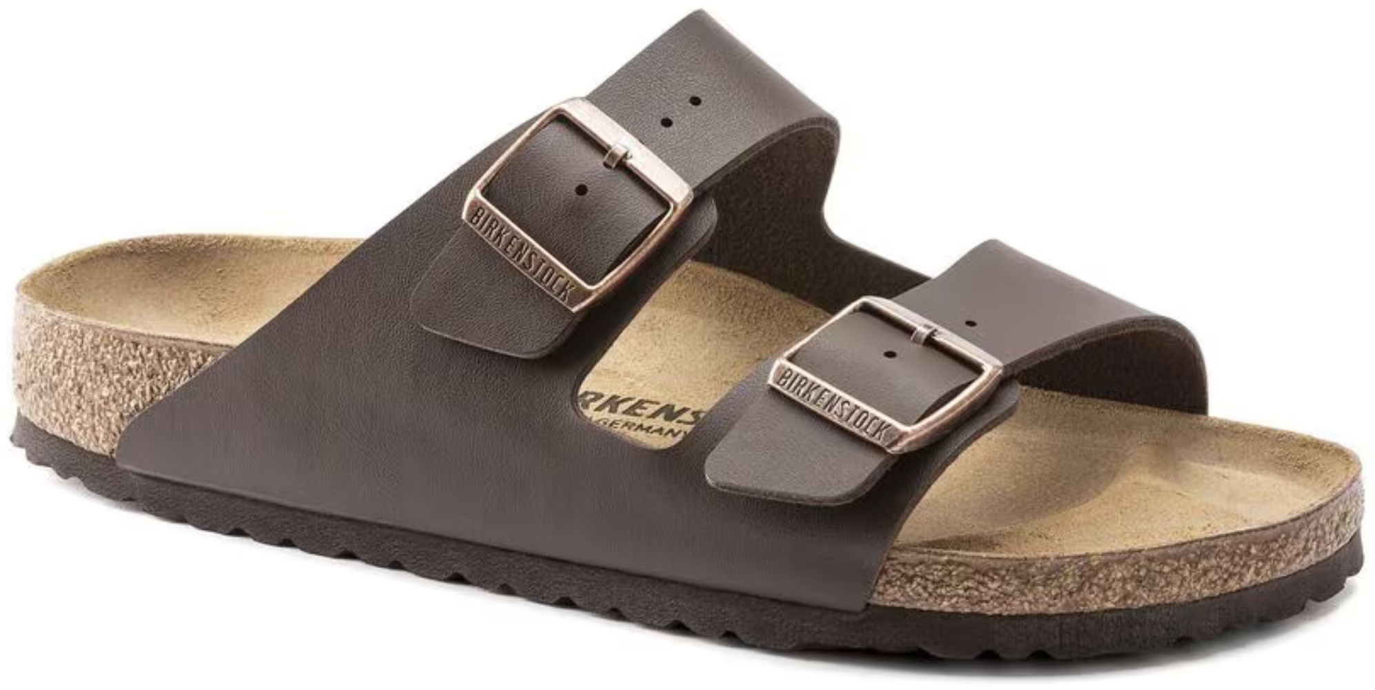 Birkenstock Arizona Birko-Flor Regular Fit Unisex Sandals - 6 - Dark Brown by Birkenstock - Refurbished - Very Good condition - US$98.49