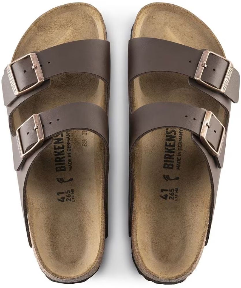 Birkenstock Arizona Birko-Flor Regular Fit Unisex Sandals - 6 - Dark Brown by Birkenstock - Refurbished - Very Good condition - Image 2