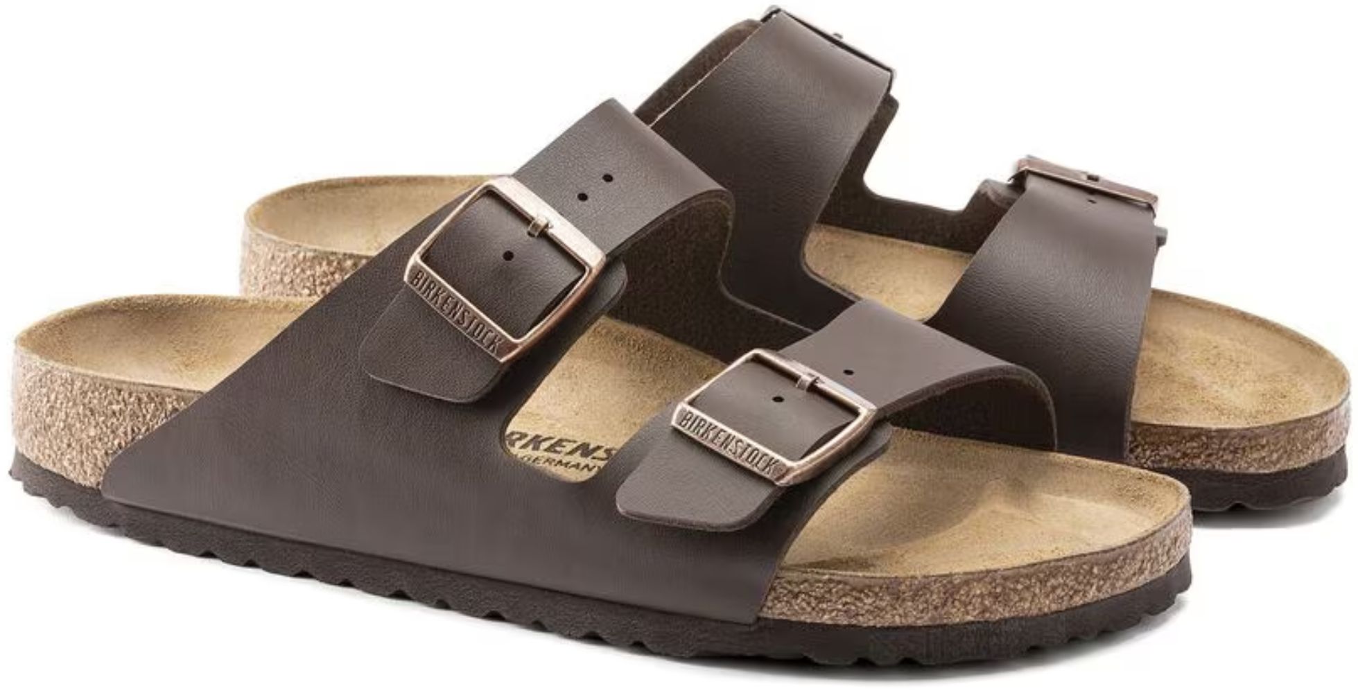 Birkenstock Arizona Birko-Flor Regular Fit Unisex Sandals - 6 - Dark Brown by Birkenstock - Refurbished - Very Good condition - Image 5