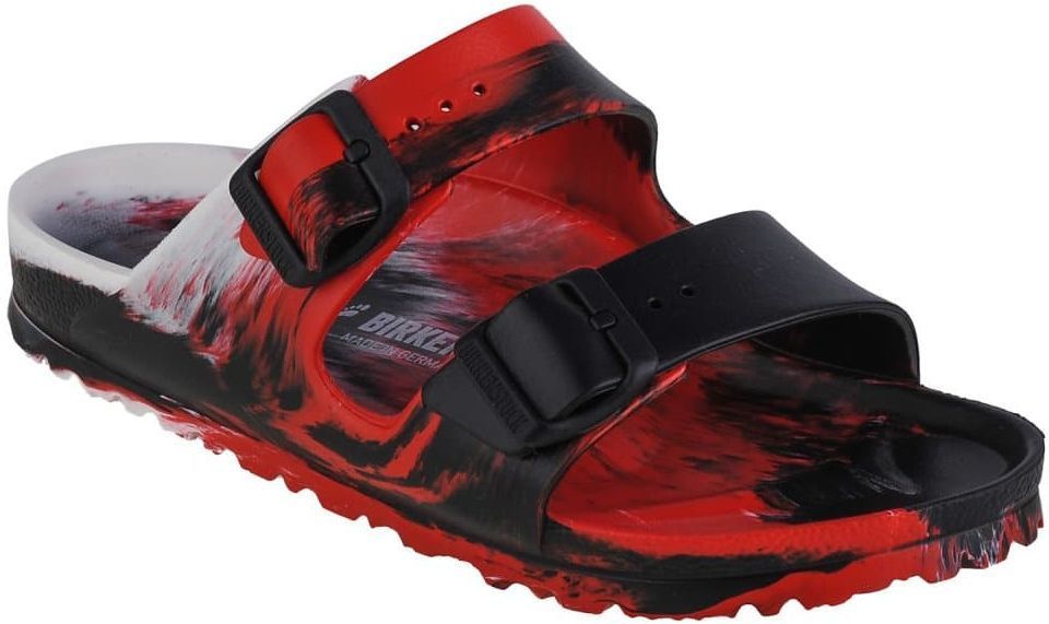 Birkenstock Arizona EVA Narrow Fit Unisex Sandals - 6 - Red/Black/White by Birkenstock - Refurbished - Very Good condition - US$64.49