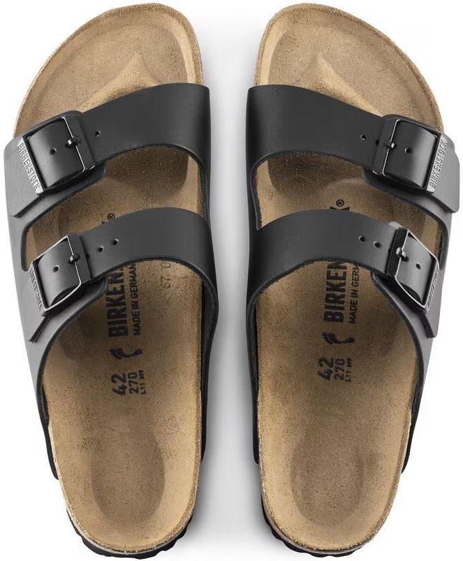 Birkenstock Arizona Natural Leather Narrow Fit Unisex Sandals - 11 - Black by Birkenstock - Image 2