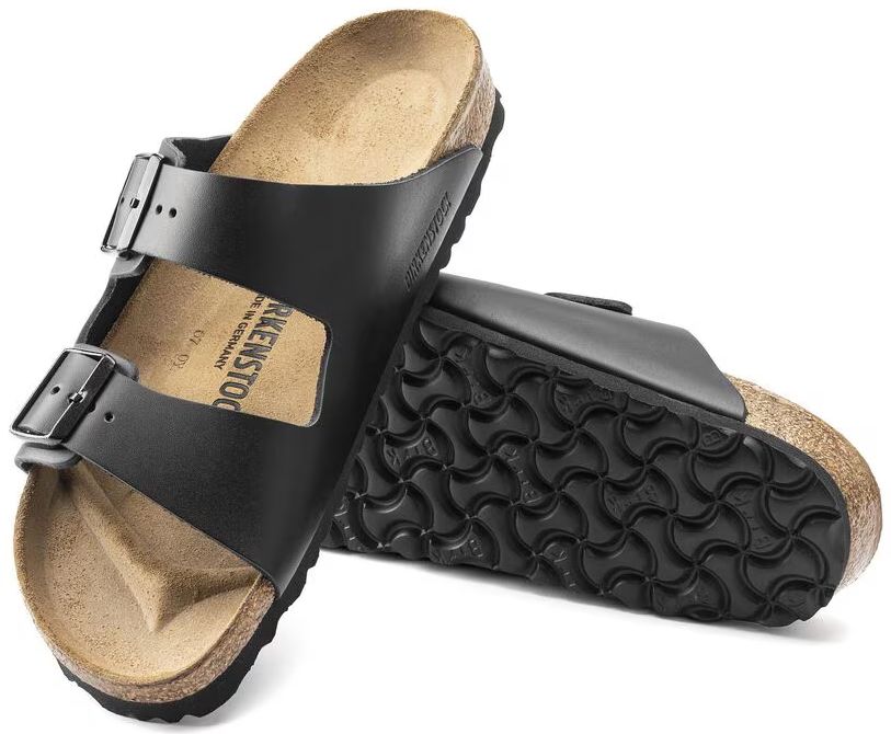 Birkenstock Arizona Natural Leather Narrow Fit Unisex Sandals - 11 - Black by Birkenstock - Image 3