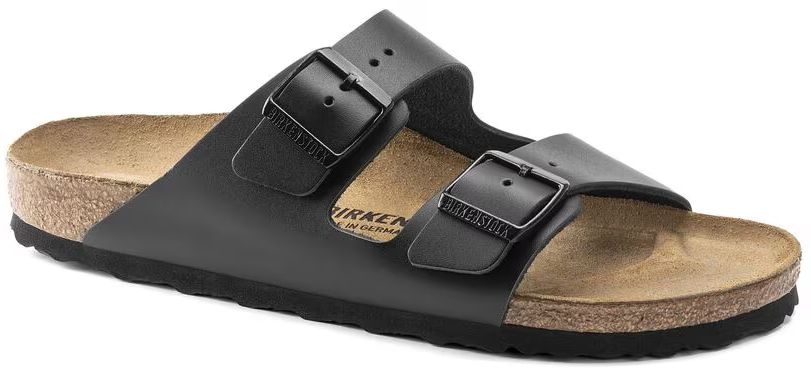 Birkenstock Arizona Natural Leather Regular Fit Unisex Sandals - 4 - Black by Birkenstock - Refurbished - Very Good condition - US$76.00