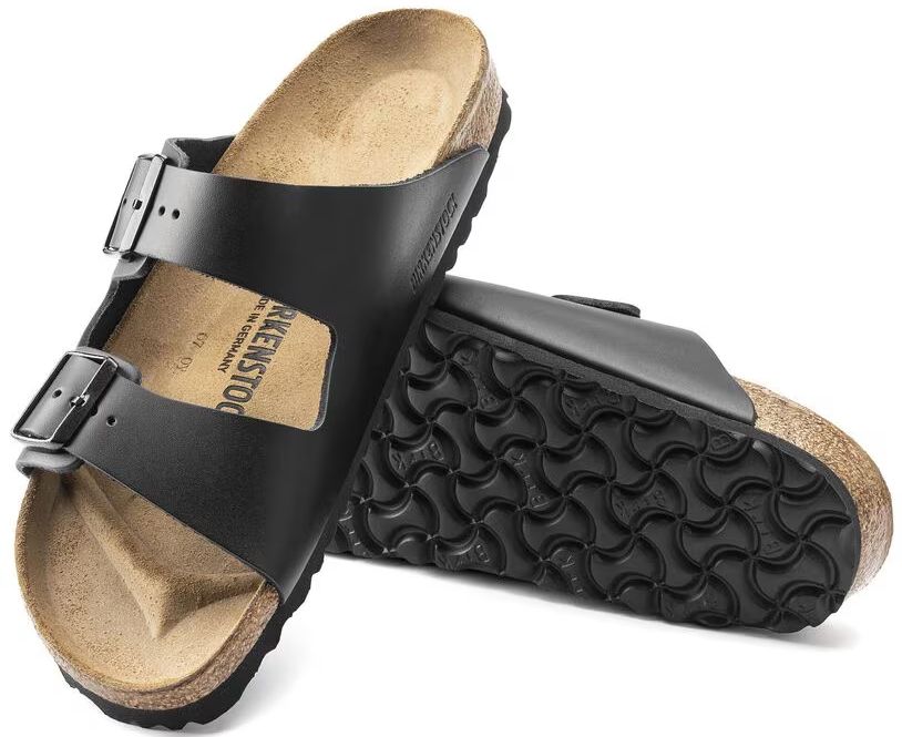 Birkenstock Arizona Natural Leather Regular Fit Unisex Sandals - 4 - Black by Birkenstock - Image 3