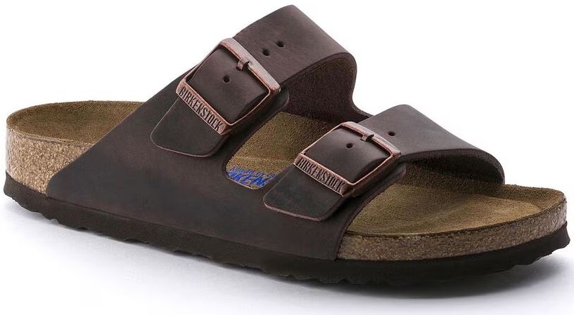 Birkenstock Arizona Soft Footbed Natural Leather Oiled Regular Fit Unisex Sandals - 8 - Habana by Birkenstock - Refurbished - Very Good condition - US$114.80
