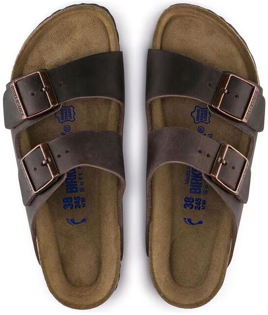 Birkenstock Arizona Soft Footbed Natural Leather Oiled Regular Fit Unisex Sandals - 8 - Habana by Birkenstock - Image 2