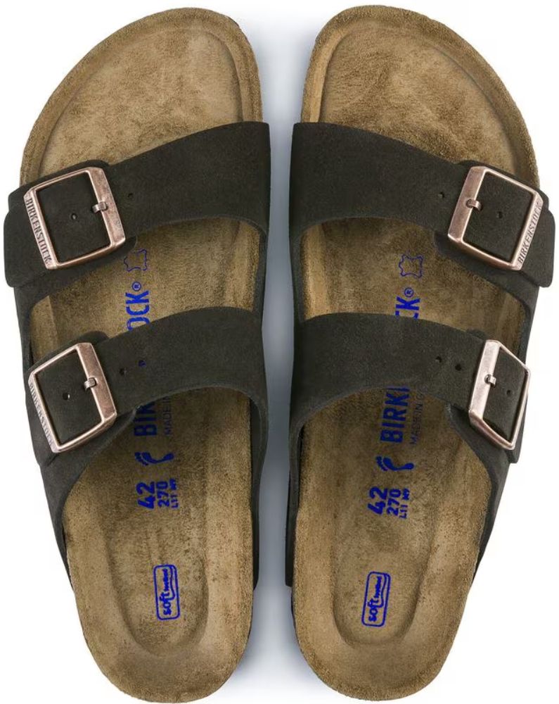 Birkenstock Arizona Soft Footbed Suede Leather Regular Fit Unisex Sandals - Mocha by Birkenstock - Image 2