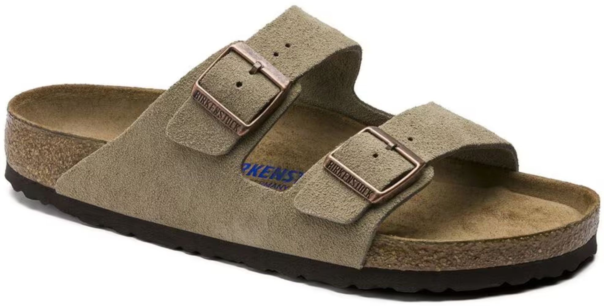 Birkenstock Arizona Soft Footbed Suede Leather Regular Fit Unisex Sandals - 7 - Taupe by Birkenstock - Refurbished - Very Good condition - US$108.18