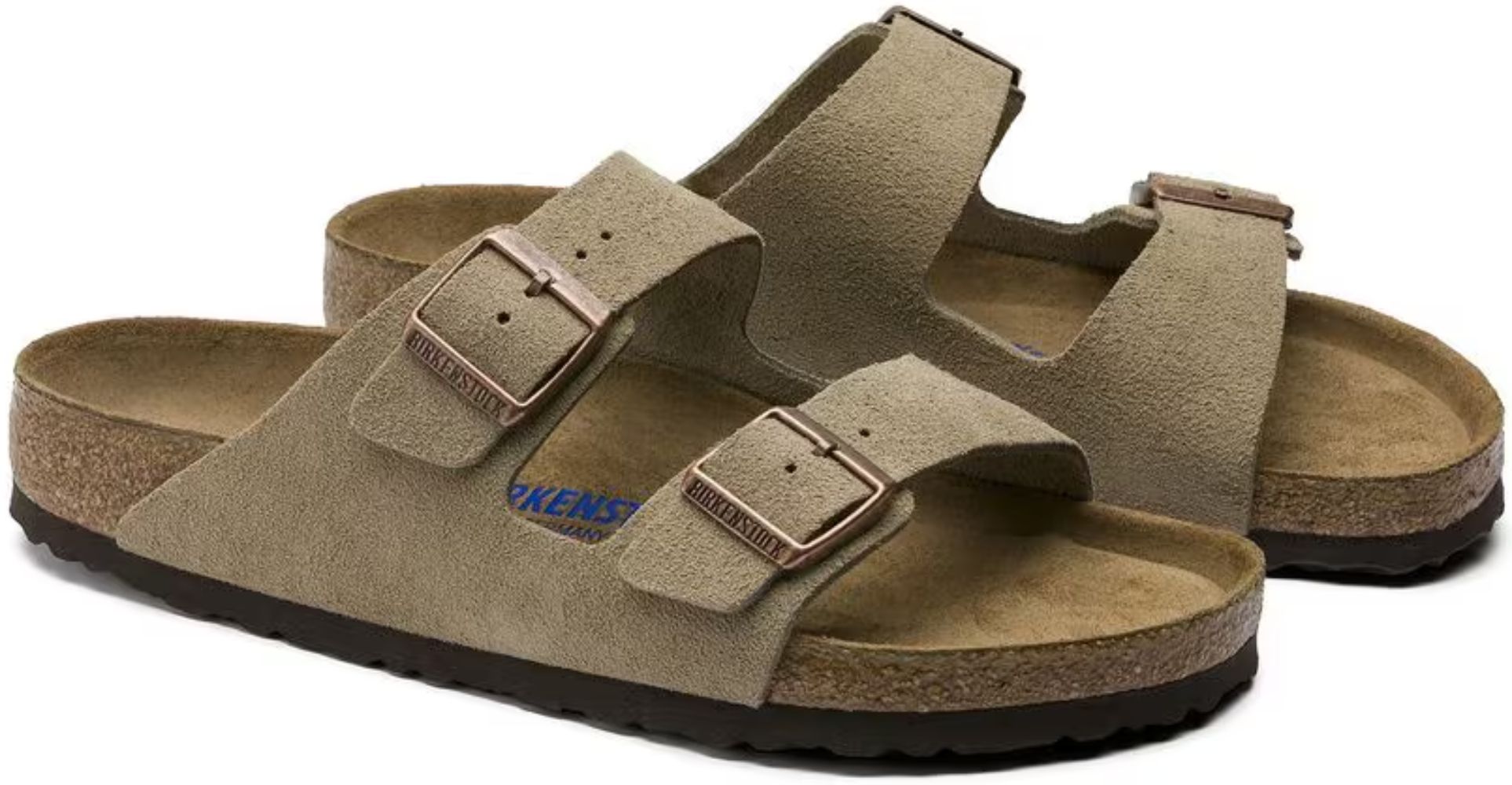 Birkenstock Arizona Soft Footbed Suede Leather Regular Fit Unisex Sandals - 9 - Taupe by Birkenstock - Image 4