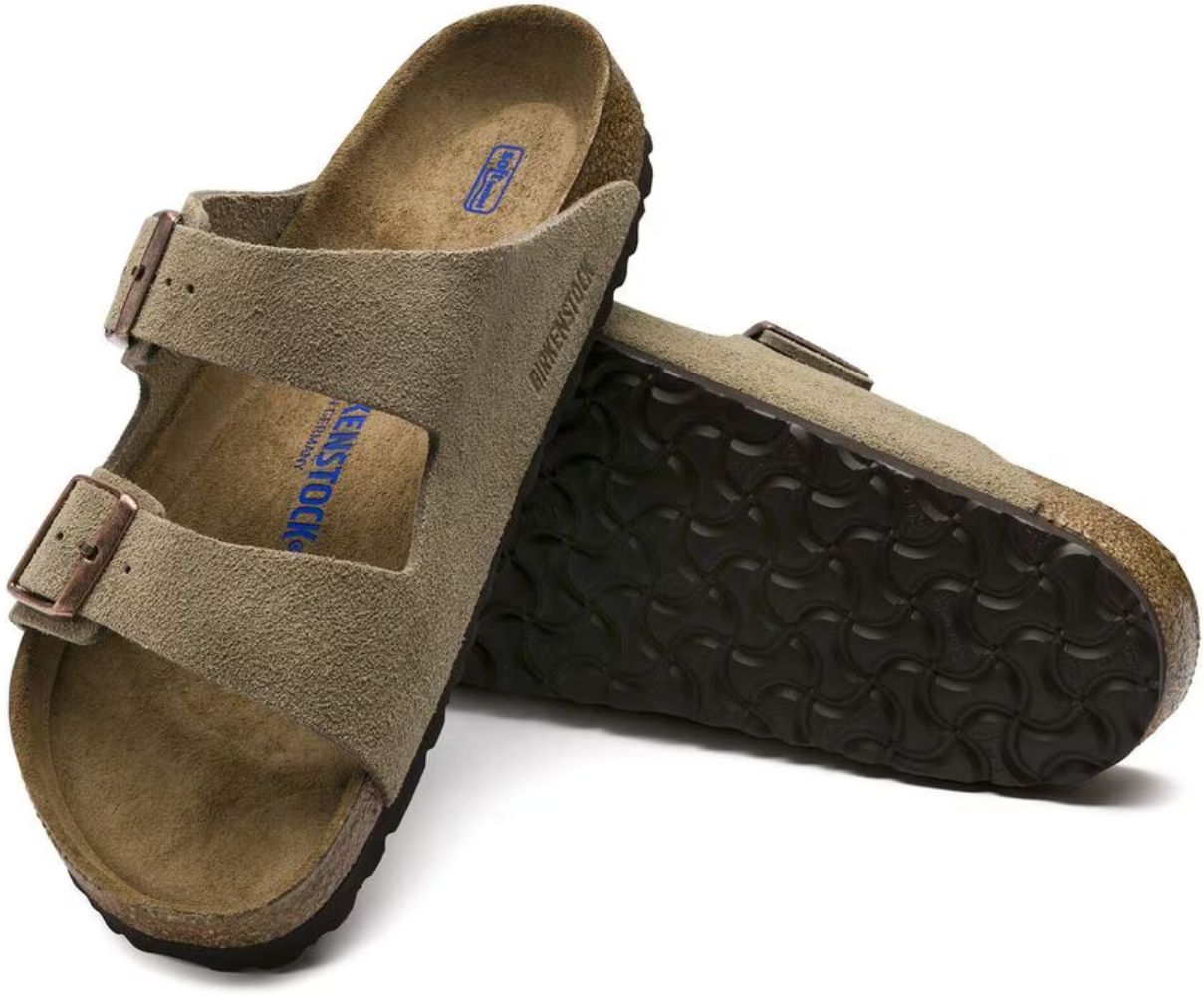 Birkenstock Arizona Soft Footbed Suede Leather Regular Fit Unisex Sandals - 9 - Taupe by Birkenstock - Image 5