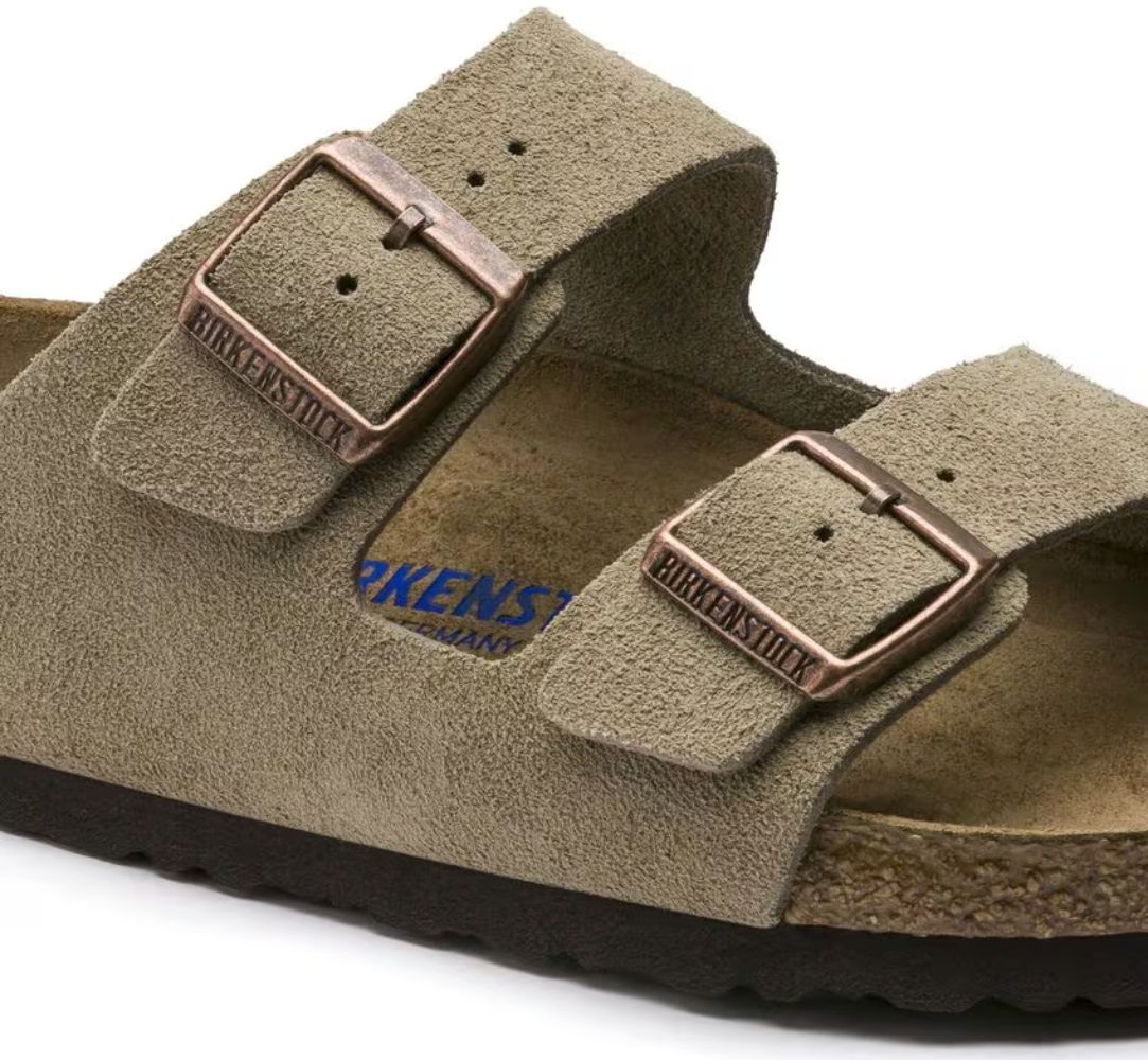 Birkenstock Arizona Soft Footbed Suede Leather Regular Fit Unisex Sandals - 9 - Taupe by Birkenstock - Image 6