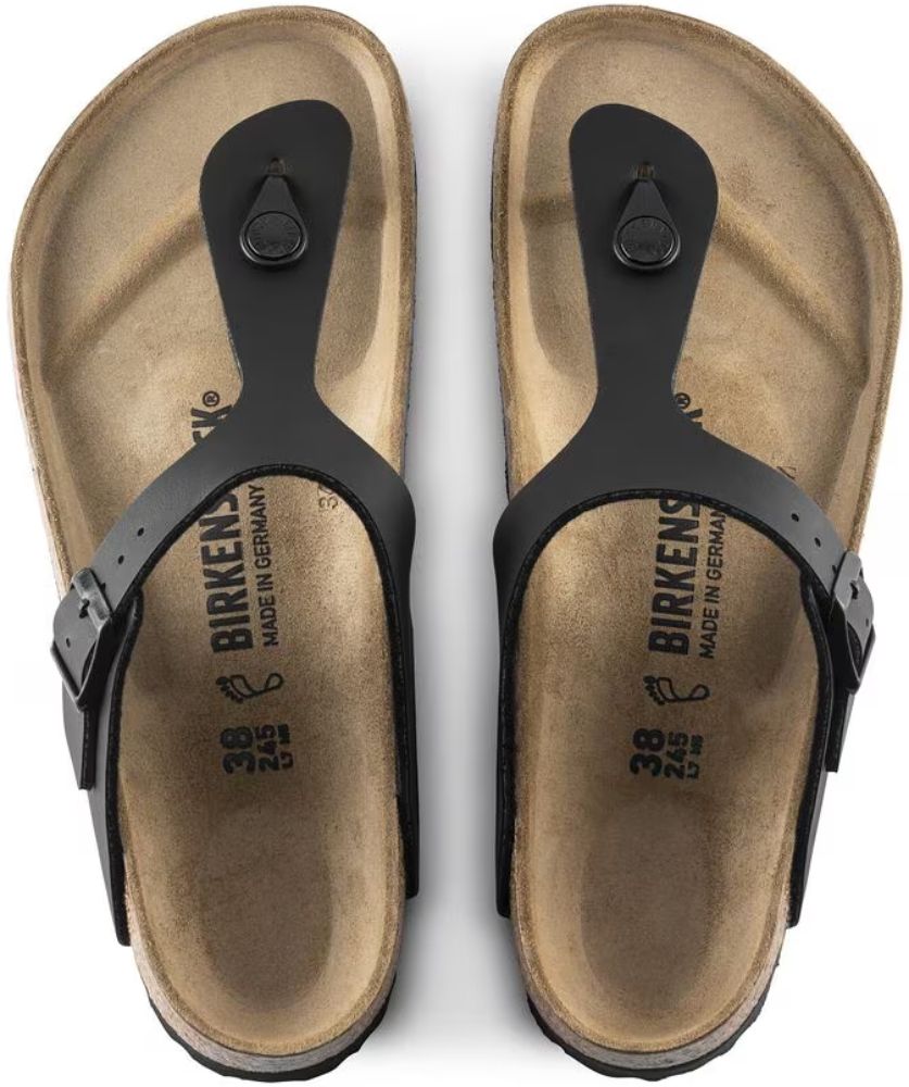 Birkenstock Gizeh Birko-Flor Regular Fit Unisex Sandals - 5 - Black by Birkenstock - Image 2