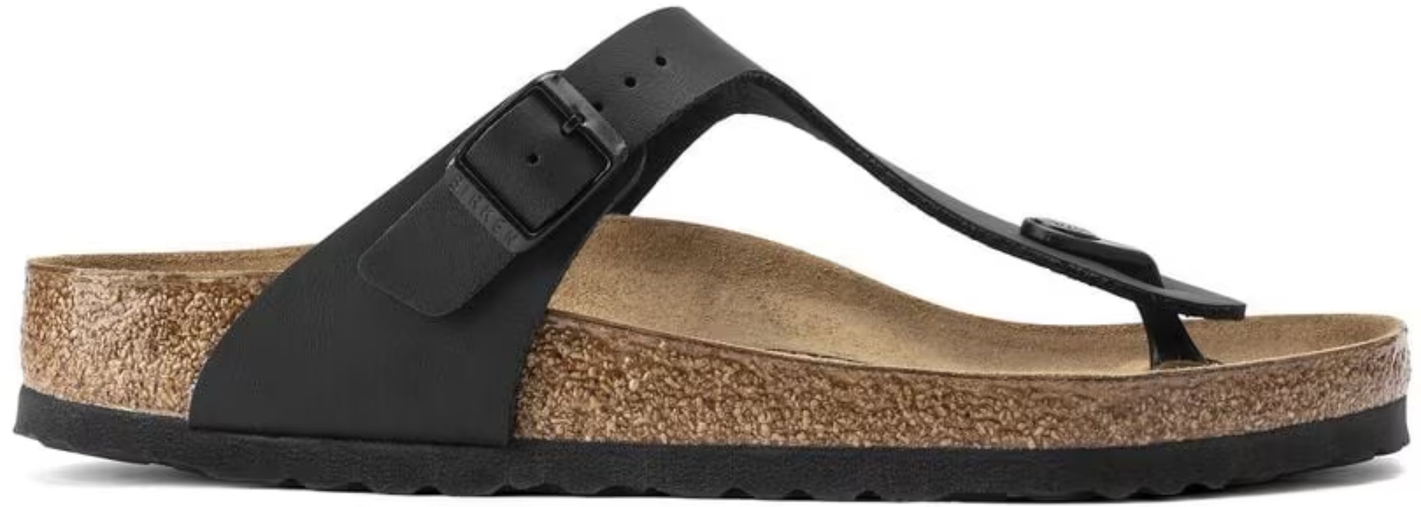 Birkenstock Gizeh Birko-Flor Regular Fit Unisex Sandals - 5 - Black by Birkenstock - Image 3